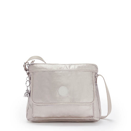 Torba Crossbody Kipling Aisling Metallic Srebrne | PL 2168FD